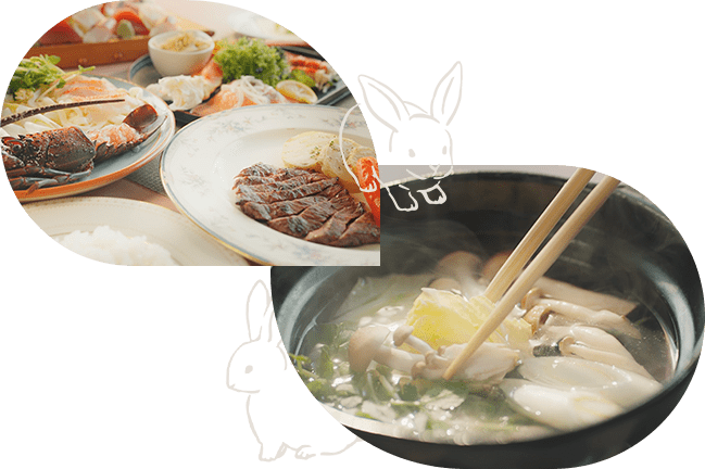 食事をゆっくり楽しむ宿